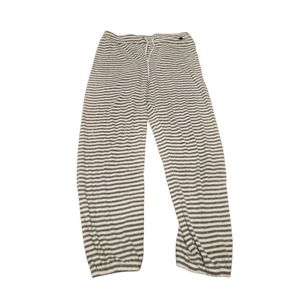 Honeydew pj lounge pants - joggers- sz large- striped ivory/grey - Picture 1 of 7